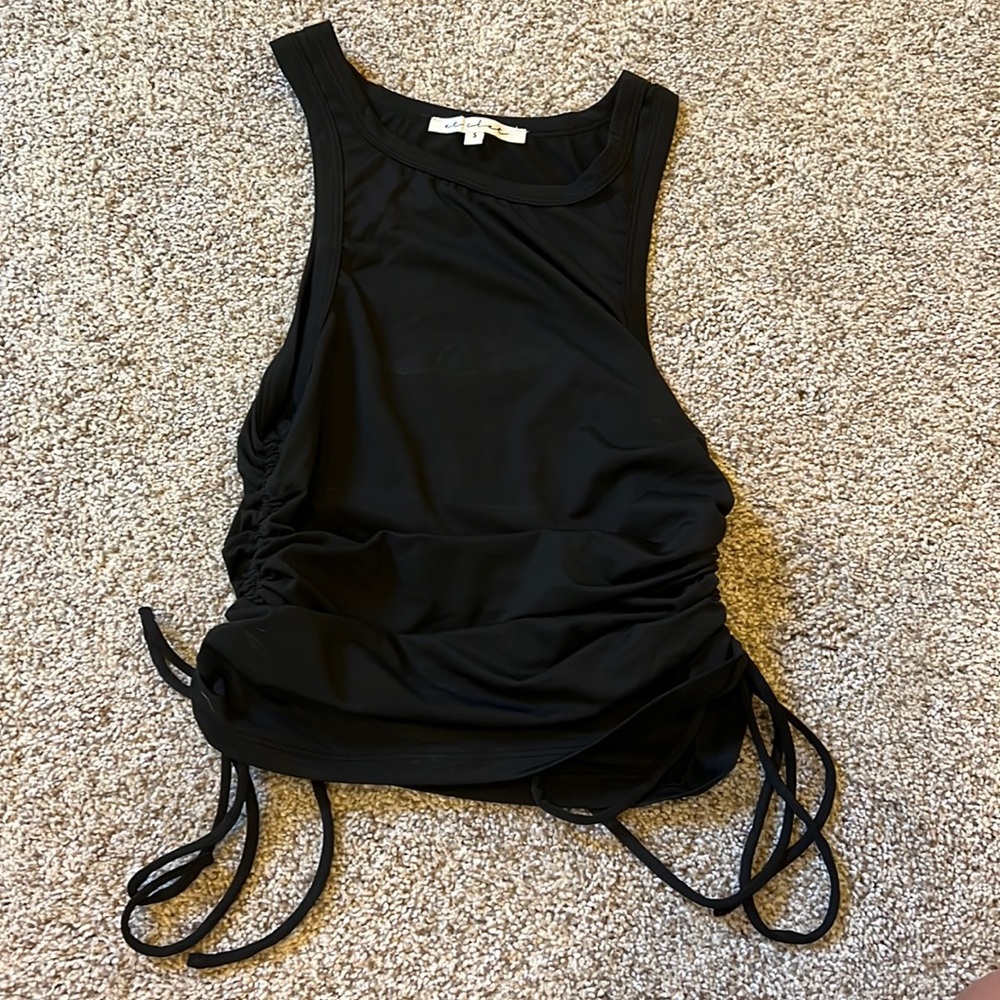 Brand new, never worn S EtcLet Boutique SoCal black tank Isabelle’s Closet